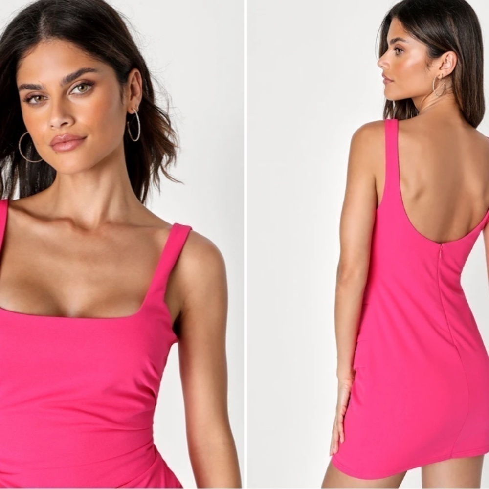 LULUS Date Night Sexy Wedding Cocktail Party Chic Mini Dress - Picture 3 of 4